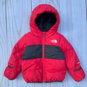 The North Face Infant 12-18M Faux Fur Lining 550 Down Jacket Puffer Hoodie